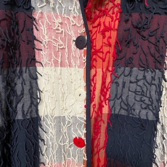 Keren Hart Fringe Red, White & Blue Women's Buttoned Jacket (Large) - Picture 4 of 4